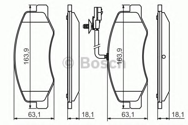 0986494499 BOSCH Тормозные колодки зад. MOVANOMASTER 1-