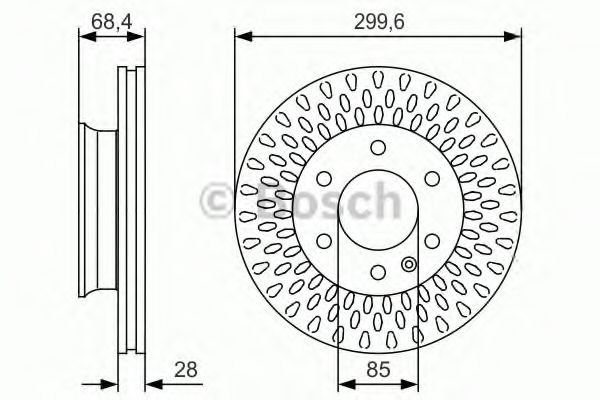 0986479R78 BOSCH ТОРМОЗНОЙ ДИСК ПЕРЕДНИЙ