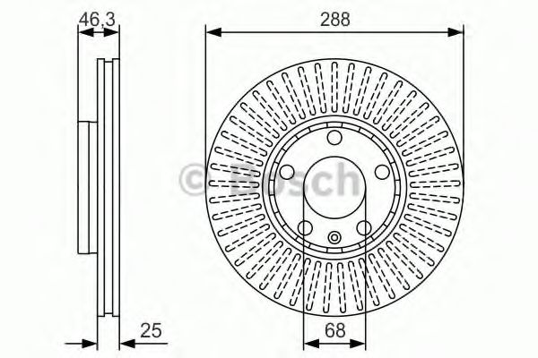 0986479R82 BOSCH Диск тормозной Premium 2