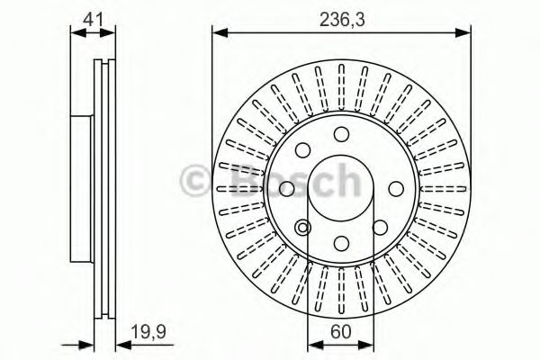 0986479S98 BOSCH ТОРМОЗНОЙ ДИСК ПЕРЕДНИЙ