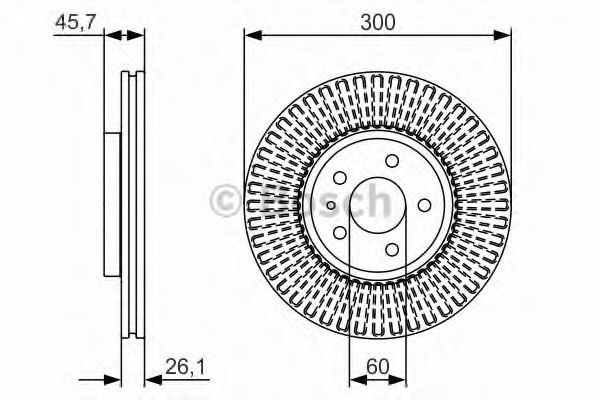 0986479666 BOSCH Диск тормозной