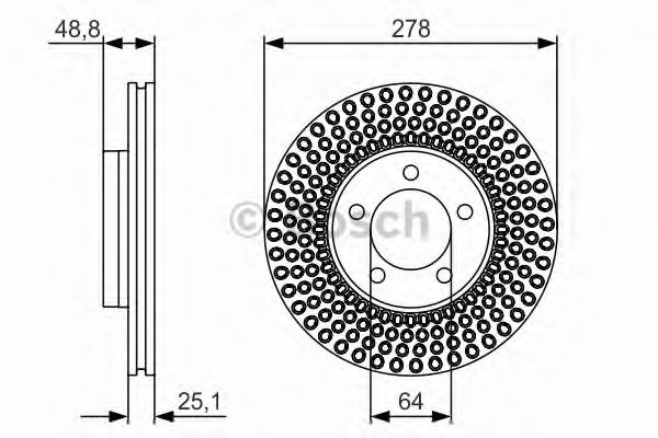 0986479699 BOSCH Тормозной диск