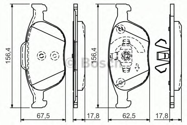 0986495066 BOSCH Колодки тормозные передние