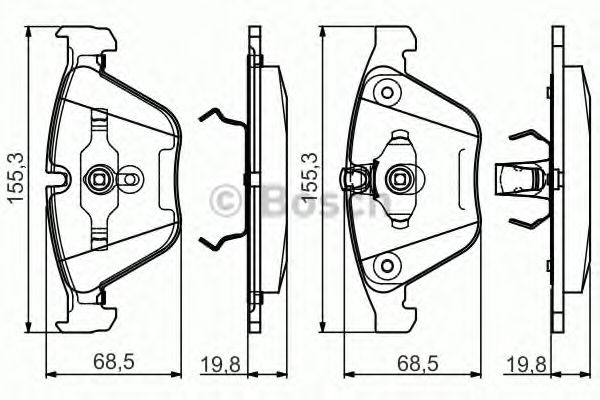 0986495082 BOSCH колодки торм.пер. BMW E82/E90/E60/E63/E65/E84