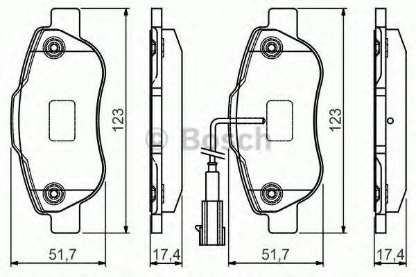 0986495097 BOSCH Дисковые колодки