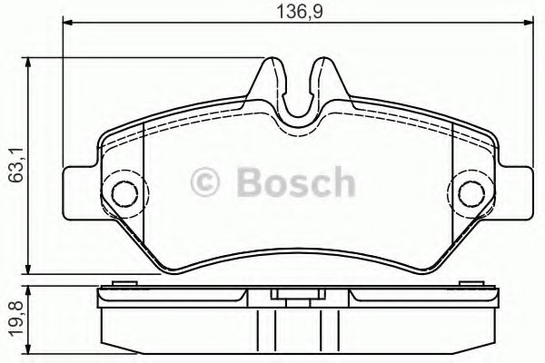 0986495100 BOSCH ДИСКОВЫЕ КОЛОДКИ ЗАДНИЕ