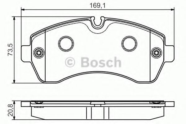 0986495107 BOSCH ДИСКОВЫЕ КОЛОДКИ ПЕРЕДНИЕ