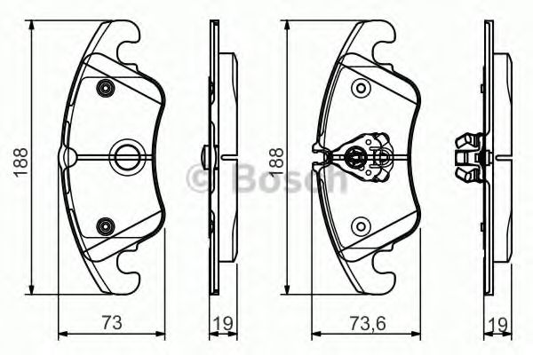 0986495110 BOSCH Дисковые колодки