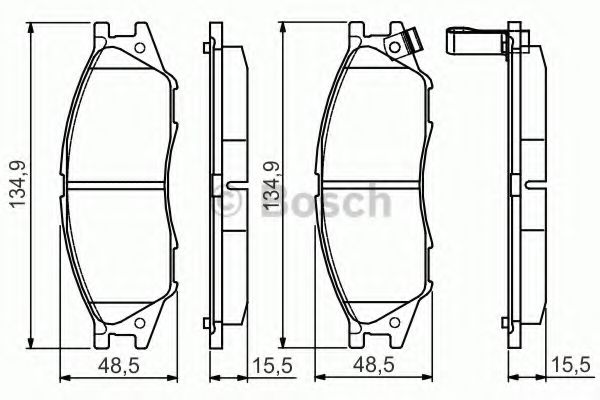 0986495146 BOSCH ДИСКОВЫЕ КОЛОДКИ ПЕРЕДНИЕ