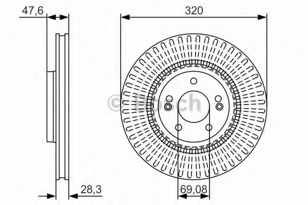 0986479A21 BOSCH Диск тормозной