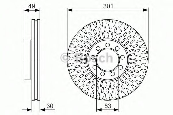 0986479A23 BOSCH Тормозной диск