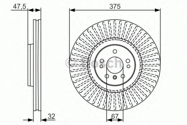 0986479A26 BOSCH ТОРМОЗНОЙ ДИСК