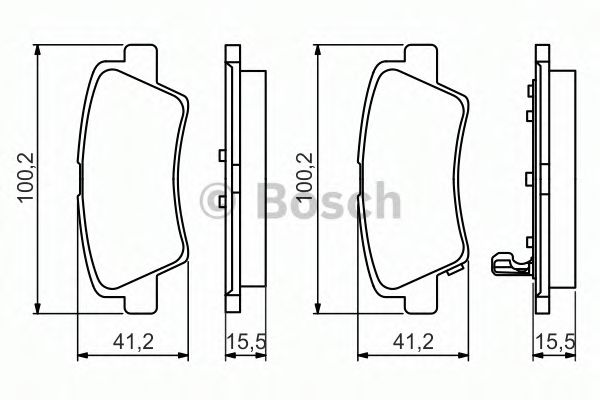 0986494557 BOSCH Дисковые колодки