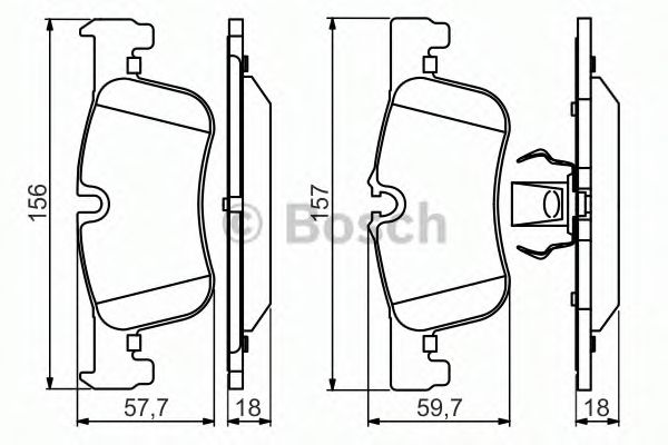 0986494561 BOSCH ТОРМОЗНАЯ НАКЛАДКА