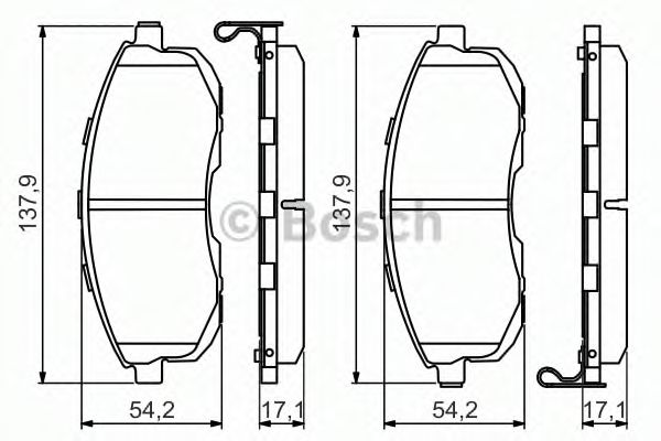 0986494572 BOSCH ТОРМОЗНАЯ НАКЛАДКА