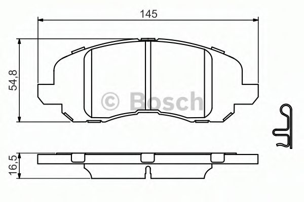 0986494575 BOSCH ТОРМОЗНАЯ НАКЛАДКА