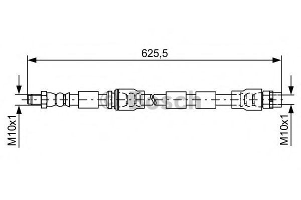 1987481589 BOSCH Шланг тормозной BMW X5 X6 E70 E71 3.0-4.83.0D 07> L=625 1987481589