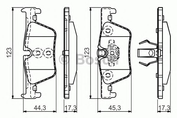 0986494554 BOSCH Колодки тормозные 