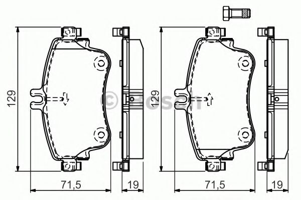 0986494663 BOSCH колодки торм.пер. MB A/B/CLA/GLA 11-