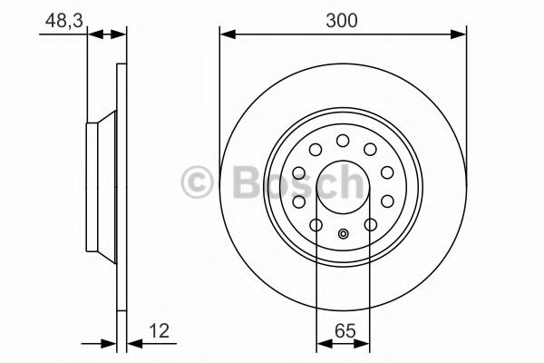 0986479A84 BOSCH Диск тормозной задний