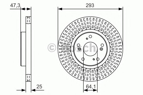 0986479B02 BOSCH диск тормозной premium 1