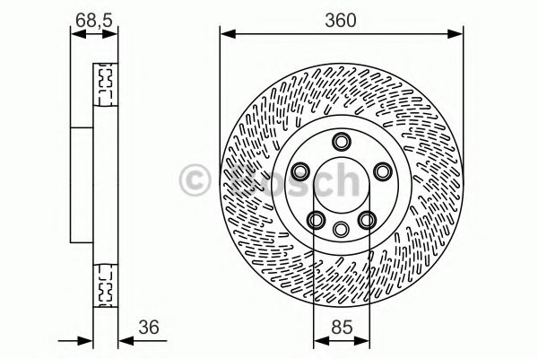 0986479B12 BOSCH диск тормозной