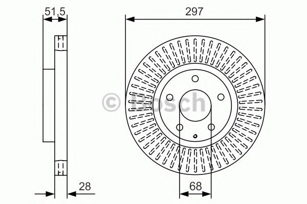 0986479B15 BOSCH ТОРМОЗНОЙ ДИСК