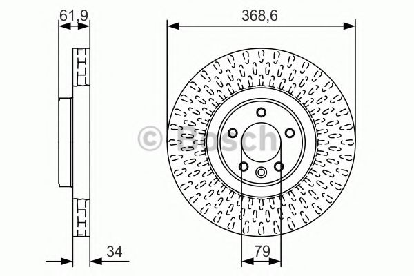 0986479B18 BOSCH Диск тормозной