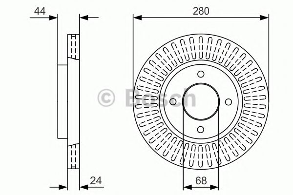 0986479U62 BOSCH диск тормозной