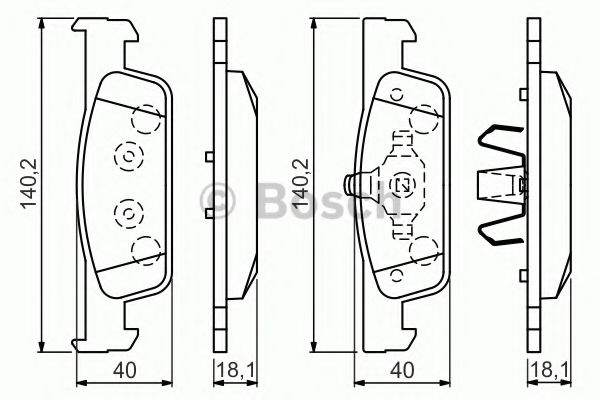 0986494661 BOSCH ТОРМОЗНЫЕ КОЛОДКИ