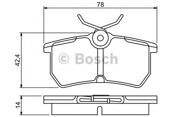 0986495227 BOSCH колодки торм.зад.