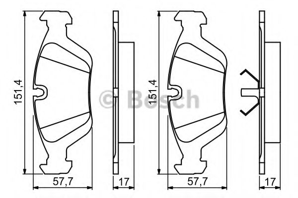 0986495229 BOSCH ТОРМОЗНЫЕ КОЛОДКИ 