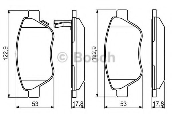 0986495237 BOSCH ТОРМОЗНЫЕ КОЛОДКИ