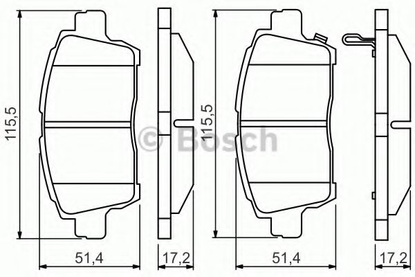 0986495242 BOSCH ТОРМОЗНЫЕ КОЛОДКИ 