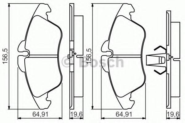 0986495245 BOSCH колодки торм.пер.