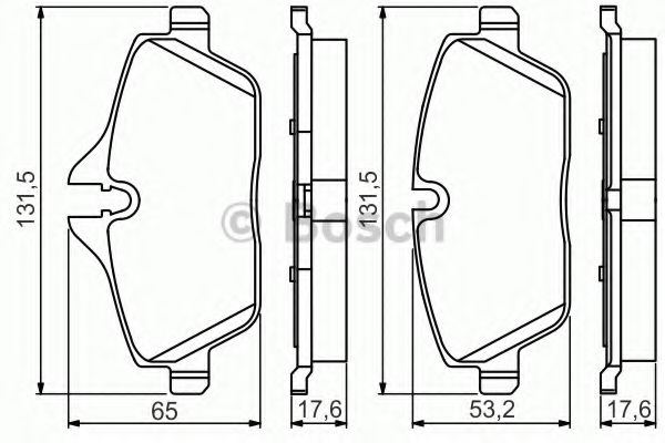 0986495251 BOSCH Колодки тормозные BMW 1(E81) 04- перед.