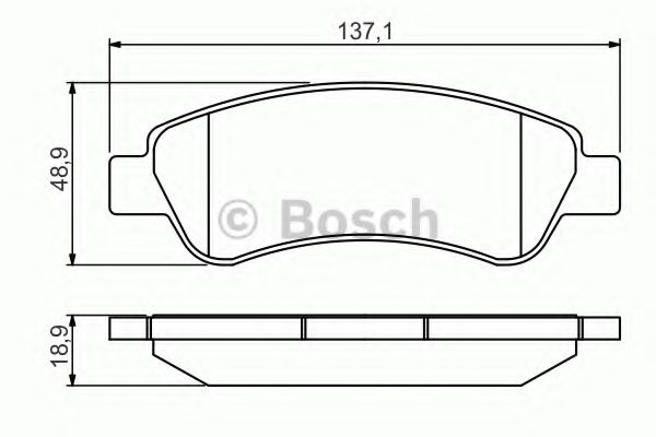 0986495254 BOSCH ТОРМОЗНЫЕ КОЛОДКИ