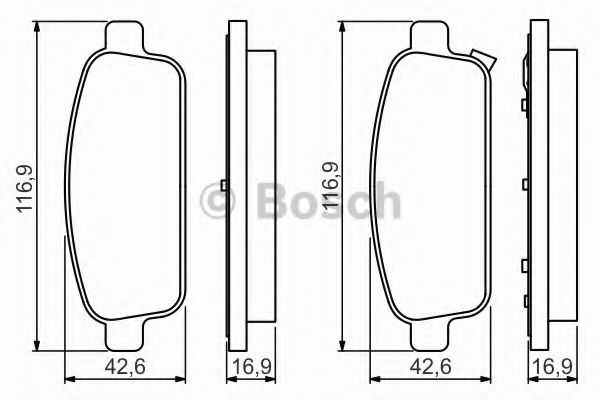 0986495259 BOSCH ТОРМОЗНЫЕ КОЛОДКИ