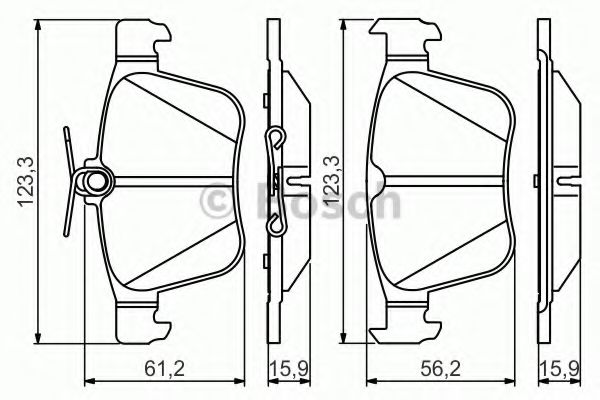 0986495346 BOSCH колодки тормозные audi a3vw golf vii 12- задние