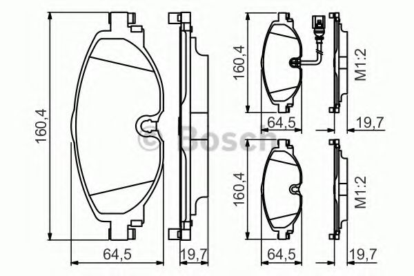 0986495347 BOSCH колодки торм.пер.