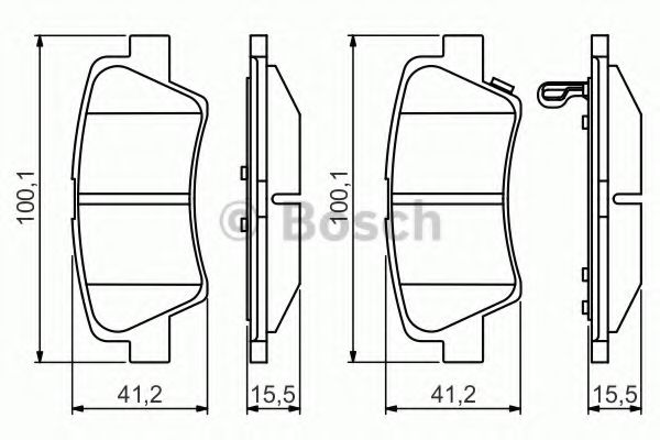 0986495351 BOSCH ДИСКОВЫЕ КОЛОДКИ ЗАДНИЕ