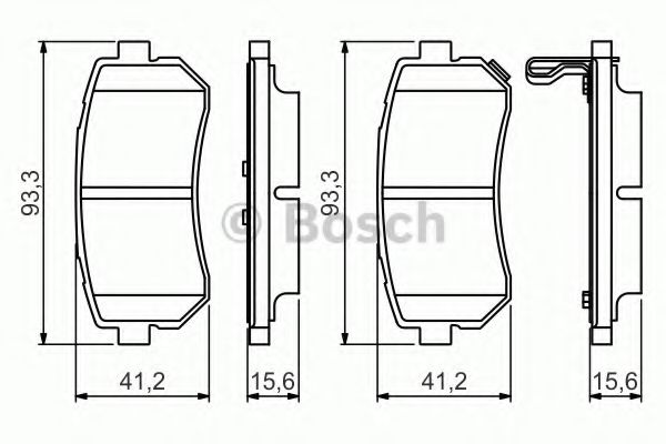 0986495354 BOSCH колодки тормозные kia ceedriosportagehyundai accenti20i30ix35 задние