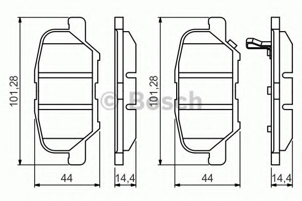 0986495358 BOSCH Колодки тормозные mazda 6 12-mitsubishi outlander 12- задние