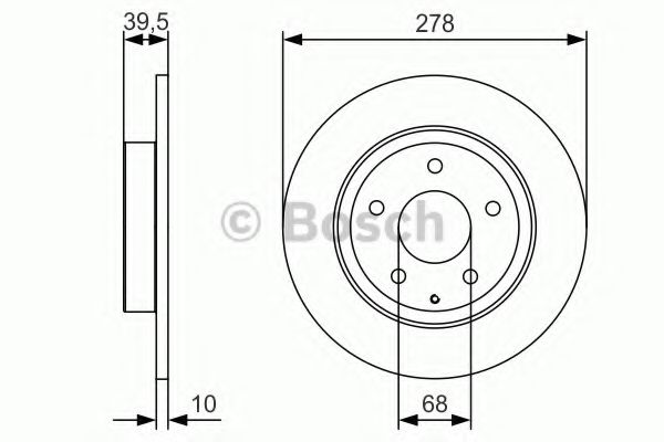 0986479C22 BOSCH тормозные диски mazda 6 2.0d 12