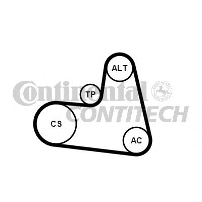 6PK1217K1 CONTITECH 6 pk 1217 + ролик (contitech)