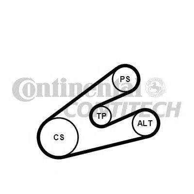 6PK1453K1 CONTITECH Ремень ручейковый 6PK1453 комплект