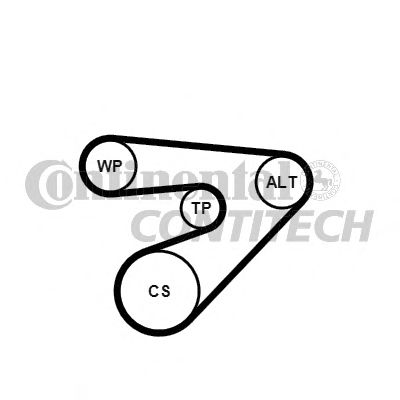 6PK1453K2 CONTITECH ремень поликлиновой с роликами, комплект