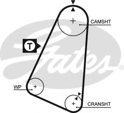 5030 GATES ремень грм opel kadett e. corsa a. ascona c 1.3l  79-91   104з.