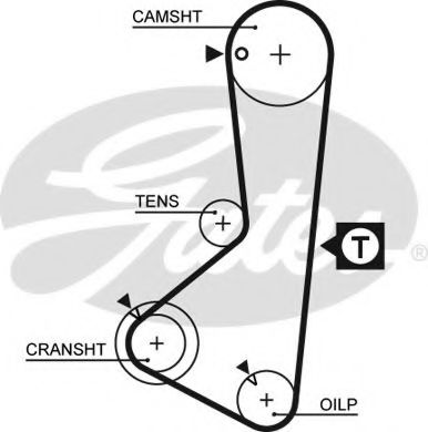 5075XS GATES Ремень ГРМ MITSU GALANT 1.6-2. 84-9 L3 2. 81-SPACE 1.8-2. 84-91 (122x19)