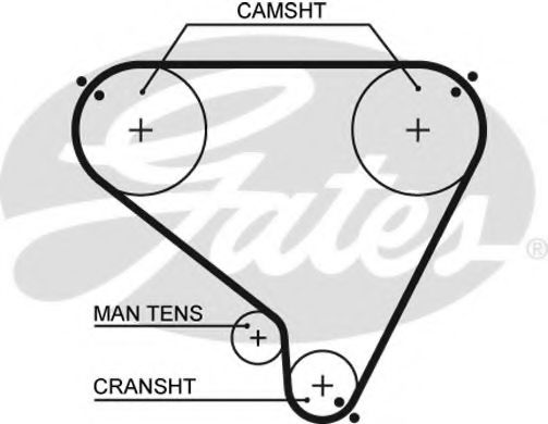 5146 GATES Ремень ГРМ [133зуб,25,4mm]